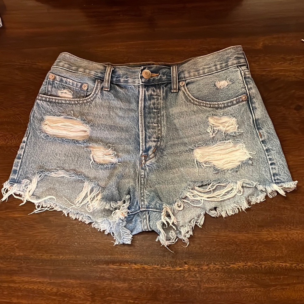 Aeropostale Dark Jean Boyfriend Short